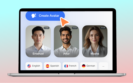Visla feature: AI Avatars combined with AI Wallpaper Generator for professional backdrops